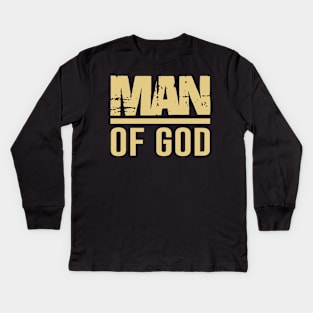 MAN OF GOD Kids Long Sleeve T-Shirt